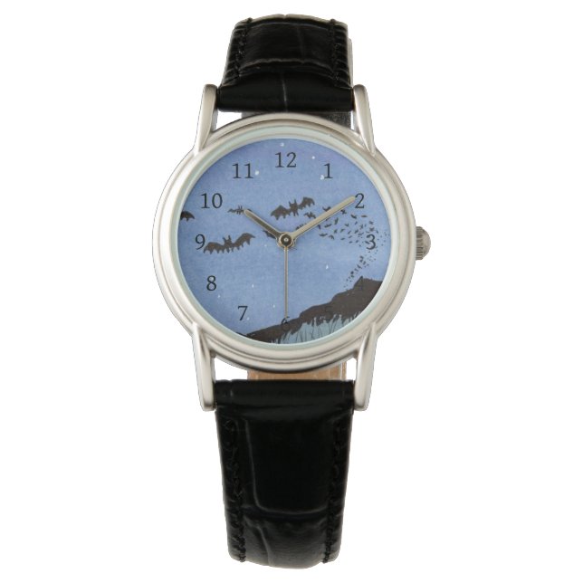 Pulsera Reloj de Halloween de Murciélagos Vampiros (Anverso)