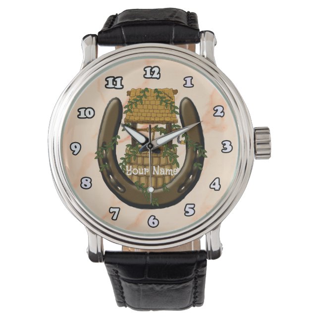 Pulsera Reloj de herradura de pozo de los deseos (Anverso)