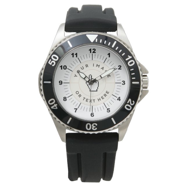 Pulsera Reloj de hombre Crown Protector con correa de goma (Anverso)