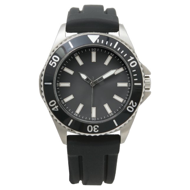 Pulsera Reloj de hombre negro de lujo (Anverso)