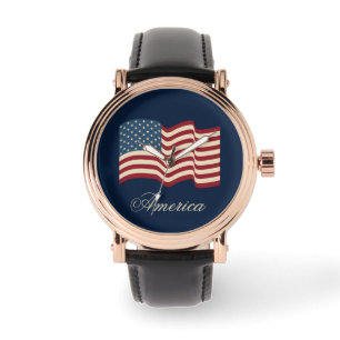 Pulsera Reloj de hombre regalo con bandera americana patri