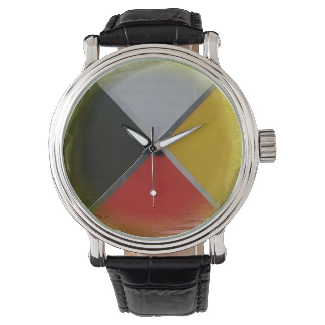 Pulsera Reloj de hombre Rueda de Medicina del Bosque (Anverso)