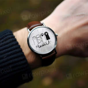 Pulsera Reloj de Huella de Gato Diseño de Meow Adorable pa
