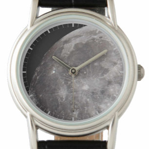 Pulsera Reloj de imagen astronómica de la curva de la Luna