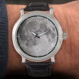 Pulsera Reloj de imágenes de astronomía de luna llena