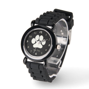 Pulsera Reloj de Impresión de Perro Tiempo de Pata