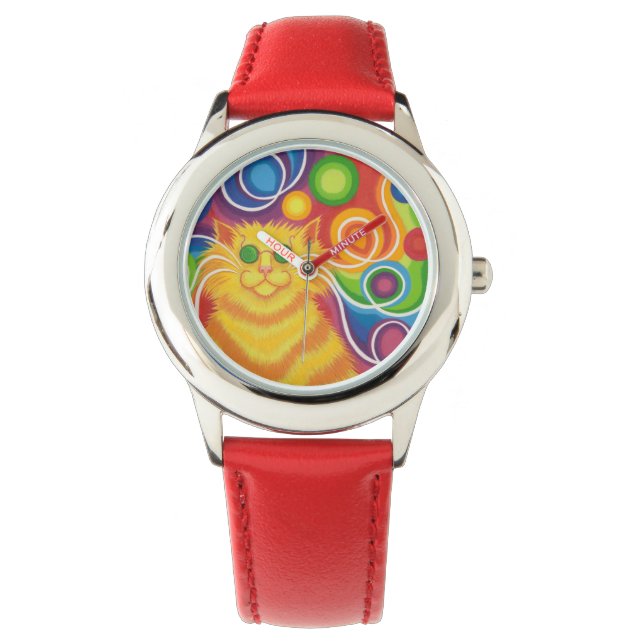 Pulsera Reloj de impresión delgado de psy-cat (Anverso)