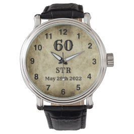 Pulsera Reloj de iniciales vintage cumpleaños 60