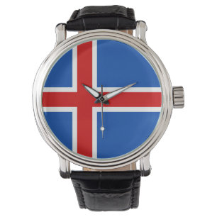 Pulsera Reloj de Islandia - la bandera de Islandia