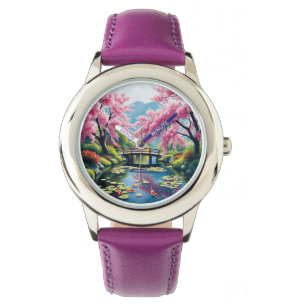 Pulsera Reloj de jardín de cerezos japonés