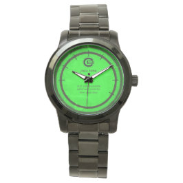 Pulsera Reloj de Jazz - dial de resplandor verde