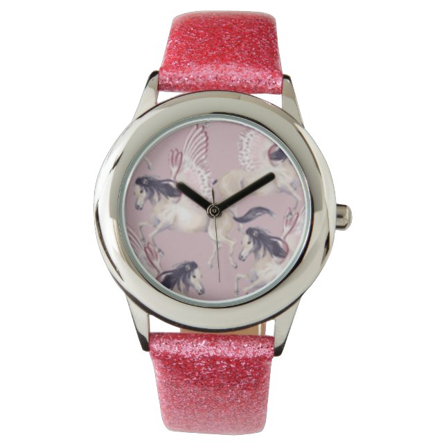 Pulsera reloj de joyas pegasus pastel (Anverso)