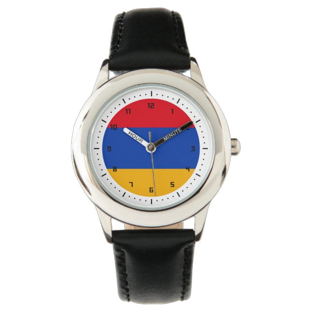 Pulsera Reloj de la bandera armenia (Anverso)