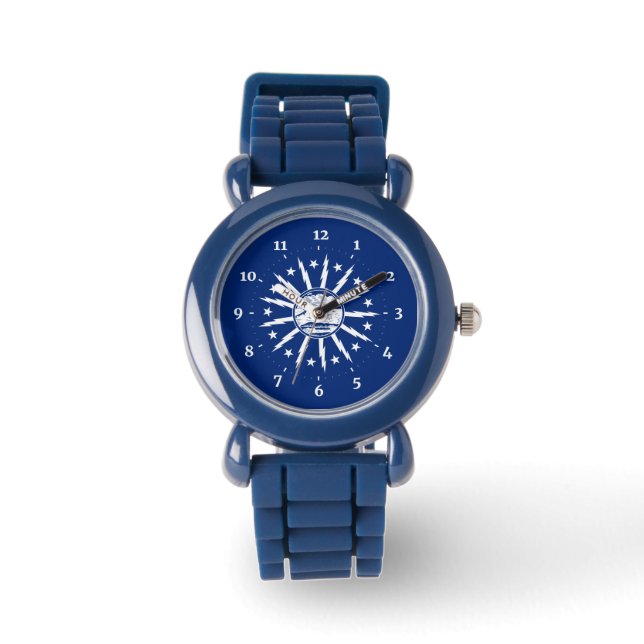 Pulsera Reloj de la bandera de Búfalo, Nueva York (Anverso)