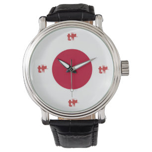 Pulsera Reloj de la bandera de Japón de la precipitación