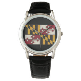 Pulsera Reloj de la bandera de la antigua Maryland masculi