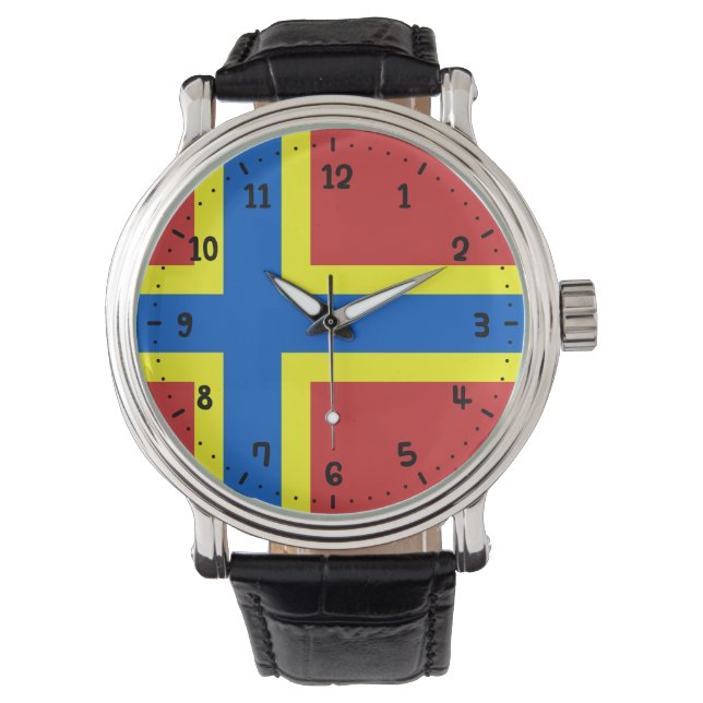 Pulsera Reloj de la bandera de las Orcadas (Anverso)