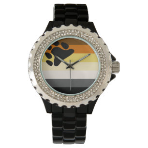 Pulsera Reloj de la bandera del orgullo del oso