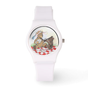 Pulsera Reloj de la comida campestre del oso de peluche