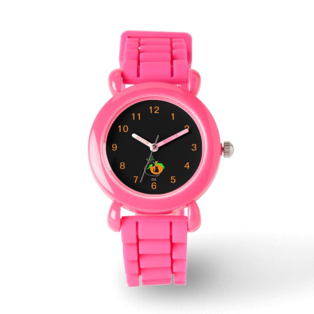 Pulsera Reloj de la correa del Purpurina rosado del chico  (Anverso)