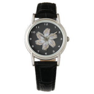 Pulsera Reloj de la flor de la ostra - diseñe A