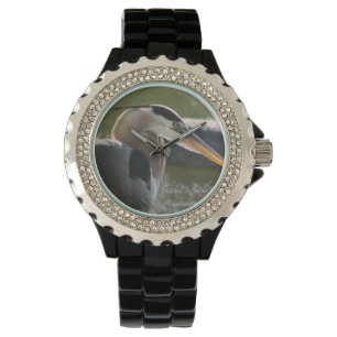 Pulsera Reloj de la garza de gran azul