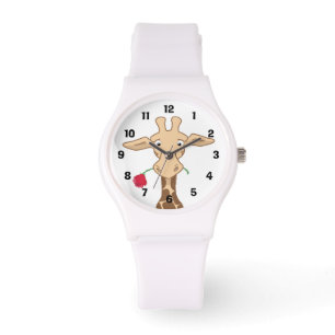 Pulsera Reloj de la jirafa y del rosa