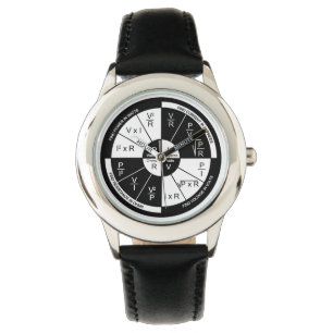 Pulsera Reloj de la Ley de Ohm - Rueda negra y blanca