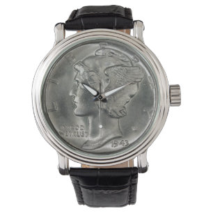 Pulsera Reloj de la moneda de diez centavos de los