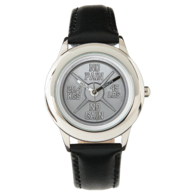 Pulsera Reloj de la muñeca de la placa de Barbell - Sin do (Anverso)