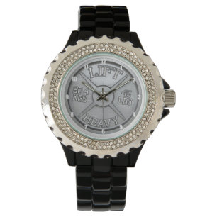 Pulsera Reloj de la placa del Barbell - levante pesado