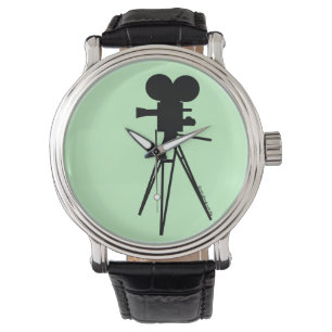 Pulsera Reloj de la silueta de la cámara de película del