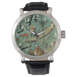 Pulsera Reloj de la vida marina de los pescados del