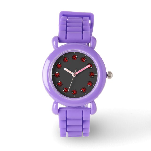 Pulsera Reloj de Ladybug Cute Ladybird muñeca Watch Bug Re (Anverso)