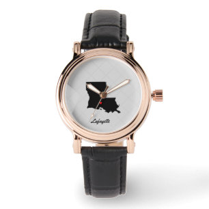 Pulsera Reloj de Lafayette Luisiana del amor del I de las