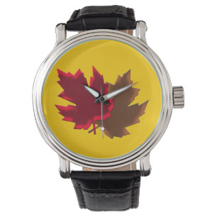 Pulsera Reloj de las hojas de la caída del arce