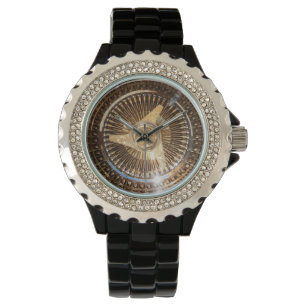 Pulsera Reloj de las ruedas del alambre del oro del