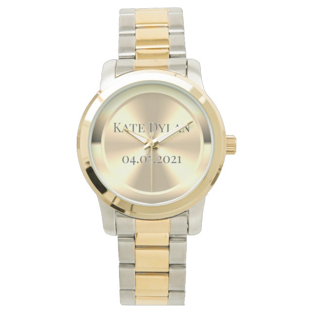 Pulsera Reloj de latón grabado en personalizado (Anverso)