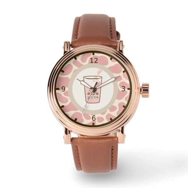Pulsera Reloj de Leche de Fresa (Anverso)