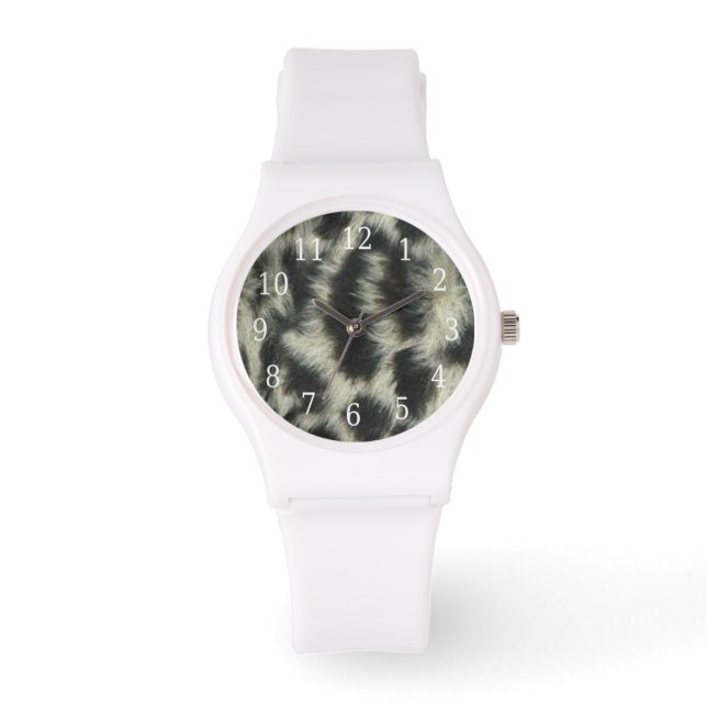Pulsera Reloj de leopardo de la nieve (Anverso)