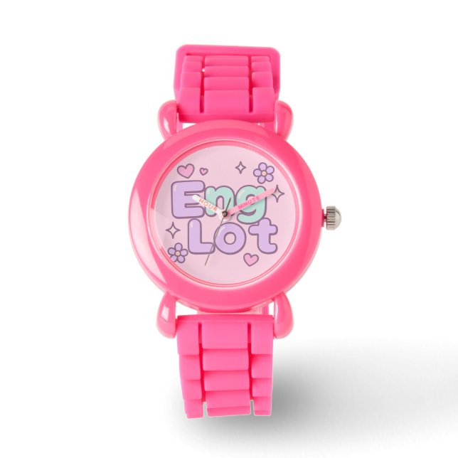 Pulsera Reloj de letra burbuja Kawaii Englot (Anverso)