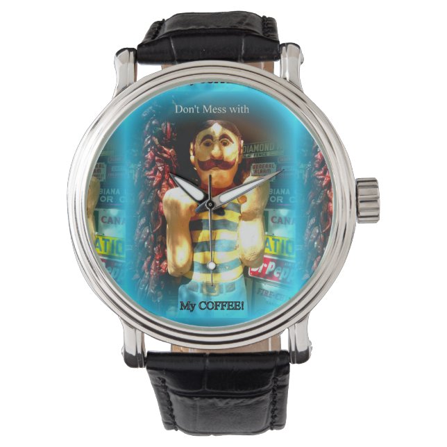 Pulsera reloj de los amantes del café (Anverso)