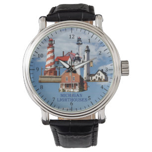 Pulsera Reloj de los faros de Michigan