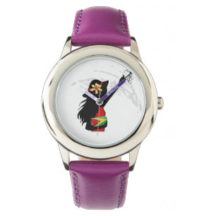 Pulsera Reloj de los niños del chica de Guyana