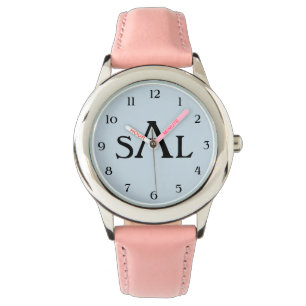 Pulsera Reloj de los niños del monograma