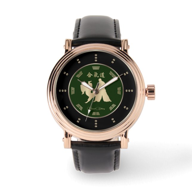 Pulsera Reloj de lujo de Aikido de oro (Anverso)