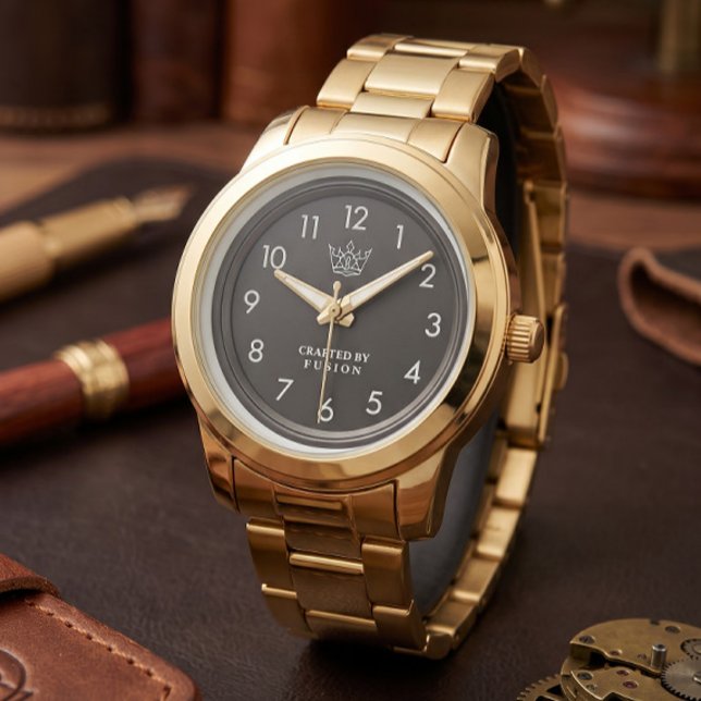 Pulsera Reloj de Lujo de Oro | Clásico Cronómetro Numérico (Subido por el creador)