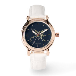 Pulsera Reloj de lujo Mariposa de Oro