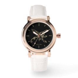 Pulsera Reloj de lujo para mariposa dorada