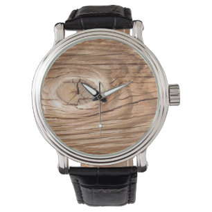 Pulsera Reloj de madera de Knothole del grano